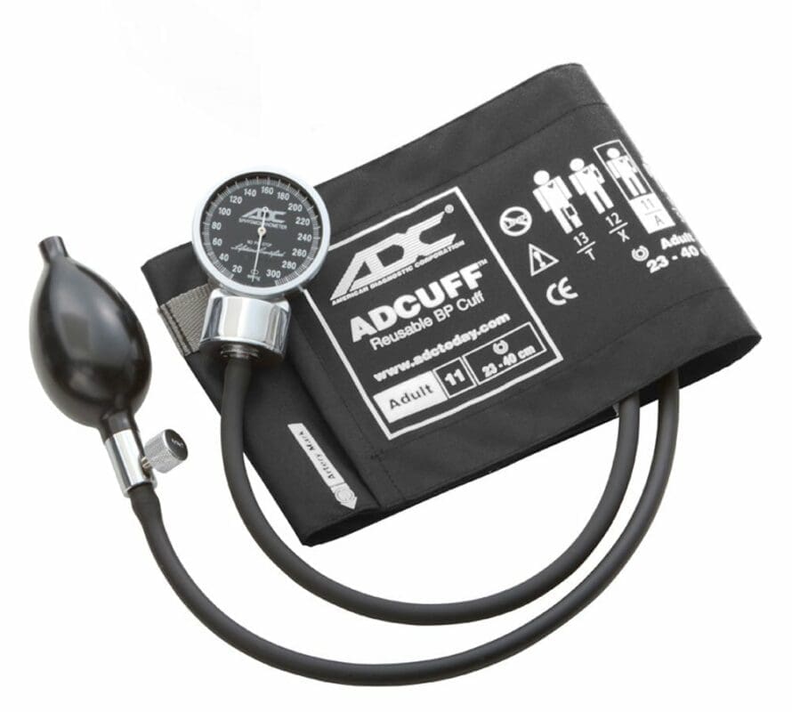 Product image of 700-11ABK|ADC Inner Gauge of Sphyg|Free Included Sphyg Leather Zipped Pouch|||Packaging of the Aneroid Sphyg||800 Gauge Back
