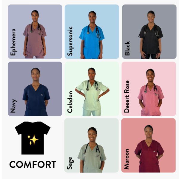 WiZscrubs Comfort Scrub Tops