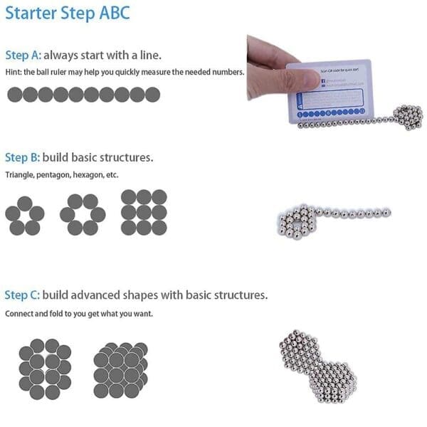 Atomz Magnets Fidget Toy - Black
