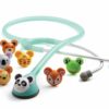 ADC Adscope Adimals Platinum Pediatric Stethoscope in Seafoam with Interchangeable Animal Faces and AFD Technology