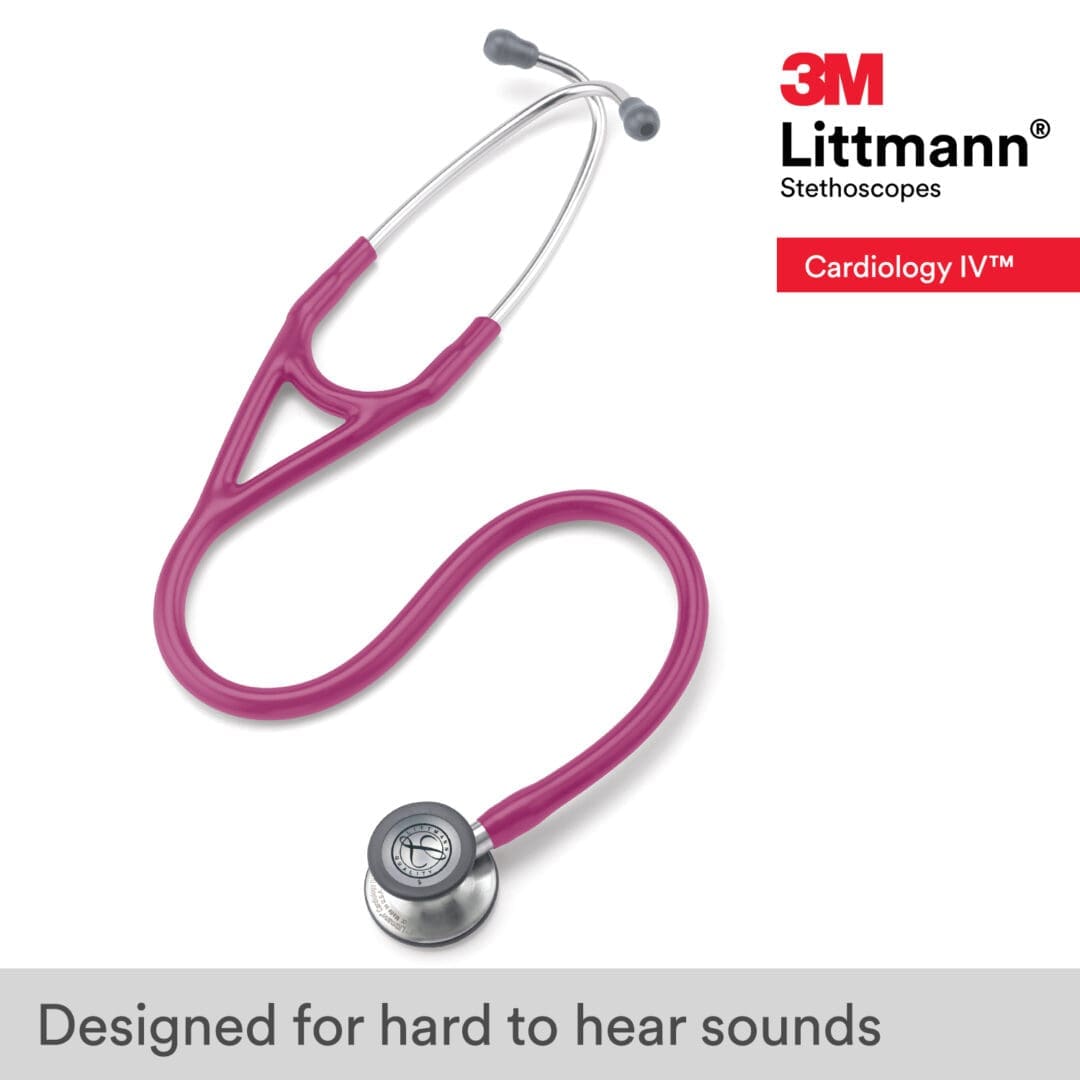 Littmann Cardiology IV - Raspberry - Stainless Steel Stethoscope