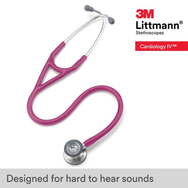 Littmann Cardiology IV - Raspberry - Stainless Steel Stethoscope
