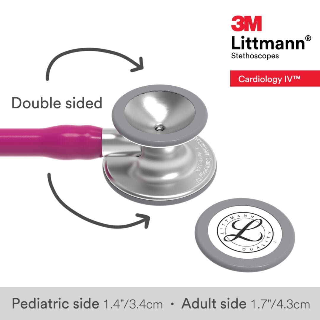 Littmann Cardiology IV - Raspberry - Stainless Steel Stethoscope