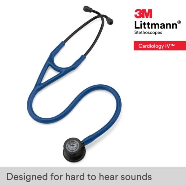 Littmann Cardiology IV - Navy Blue - Matte Black Finish Stethoscope