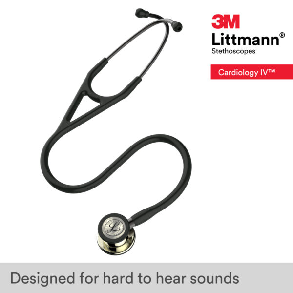 Littmann Cardiology IV - Black - Champagne Finish - Champagne Stem Stethoscope