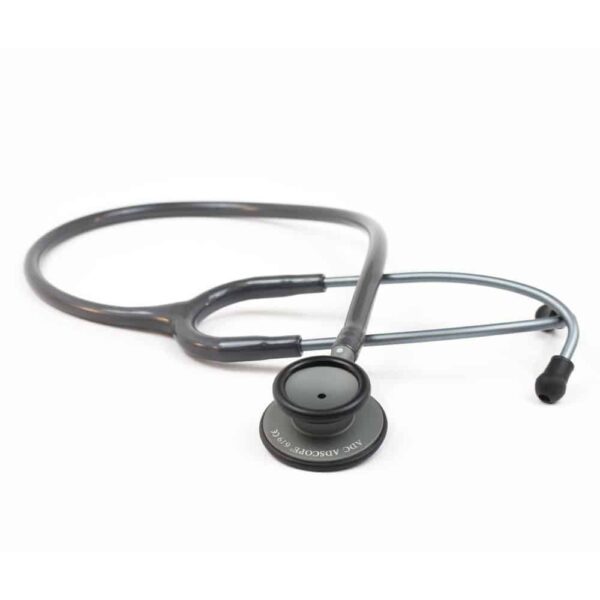 ADC Adscope Lite 619 stethoscope in smoke and metallic gray with advanced acoustic diaphragm and lightweight aluminum chestpiece