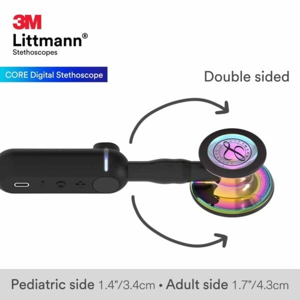 Littmann® CORE Digital Stethoscope - High Polish Rainbow & Black Stethoscope
