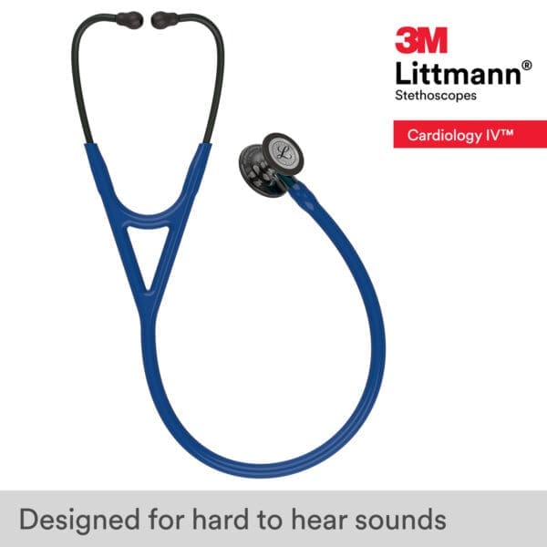Littmann Cardiology IV - Navy Blue - High Polish Smoke Finish Stethoscope