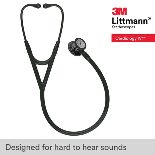 Littmann Cardiology IV - Black - High Polish Smoke Finish Stethoscope