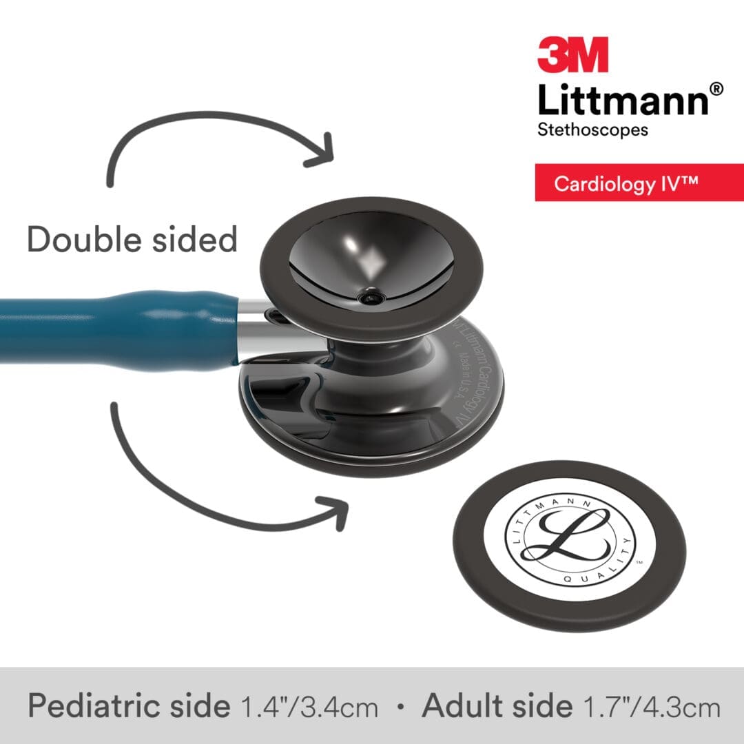 Littmann Cardiology IV - Caribbean Blue - High Polish Smoke Finish Stethoscope