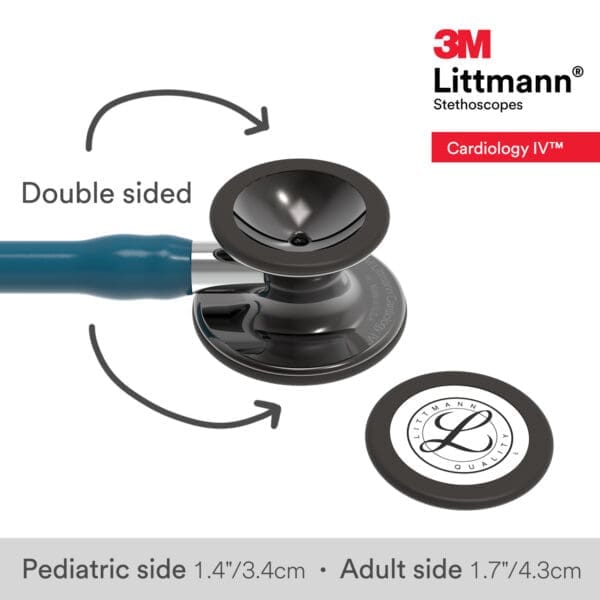 Littmann Cardiology IV - Caribbean Blue - High Polish Smoke Finish Stethoscope