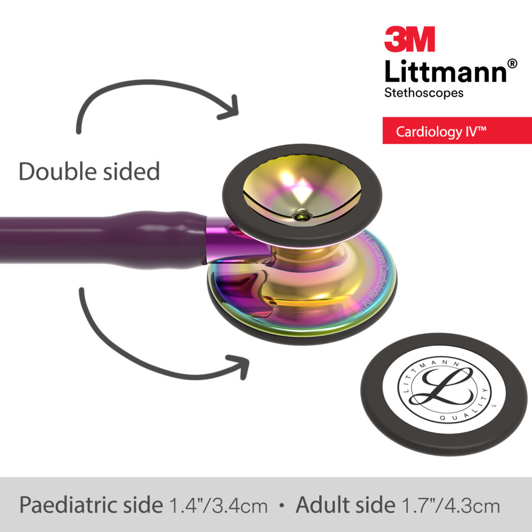 Littmann Cardiology IV - Plum - Polished Rainbow Finish Stethoscope
