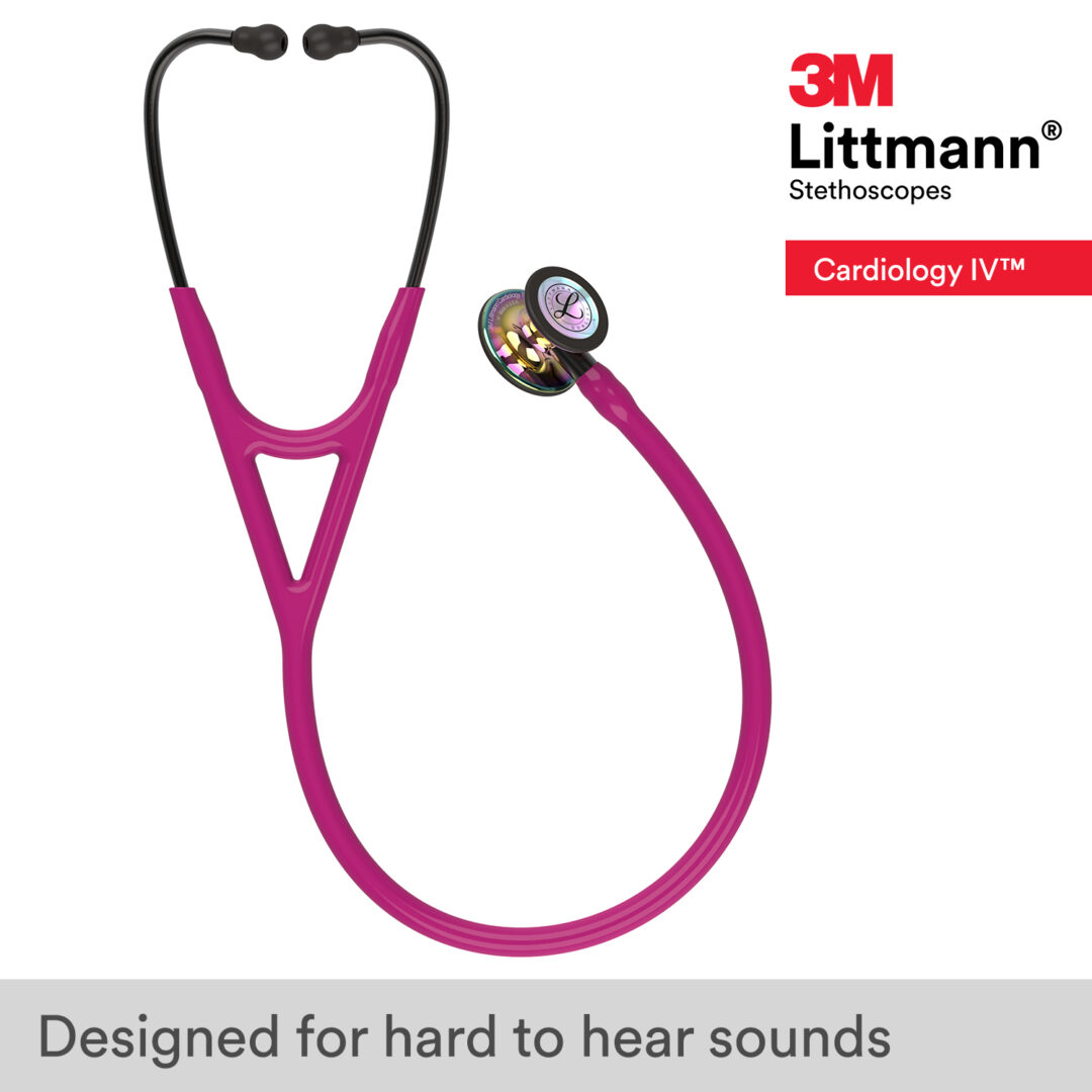 Littmann Cardiology IV - Raspberry - Rainbow Finish Stethoscope