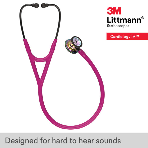 Littmann Cardiology IV - Raspberry - Rainbow Finish Stethoscope