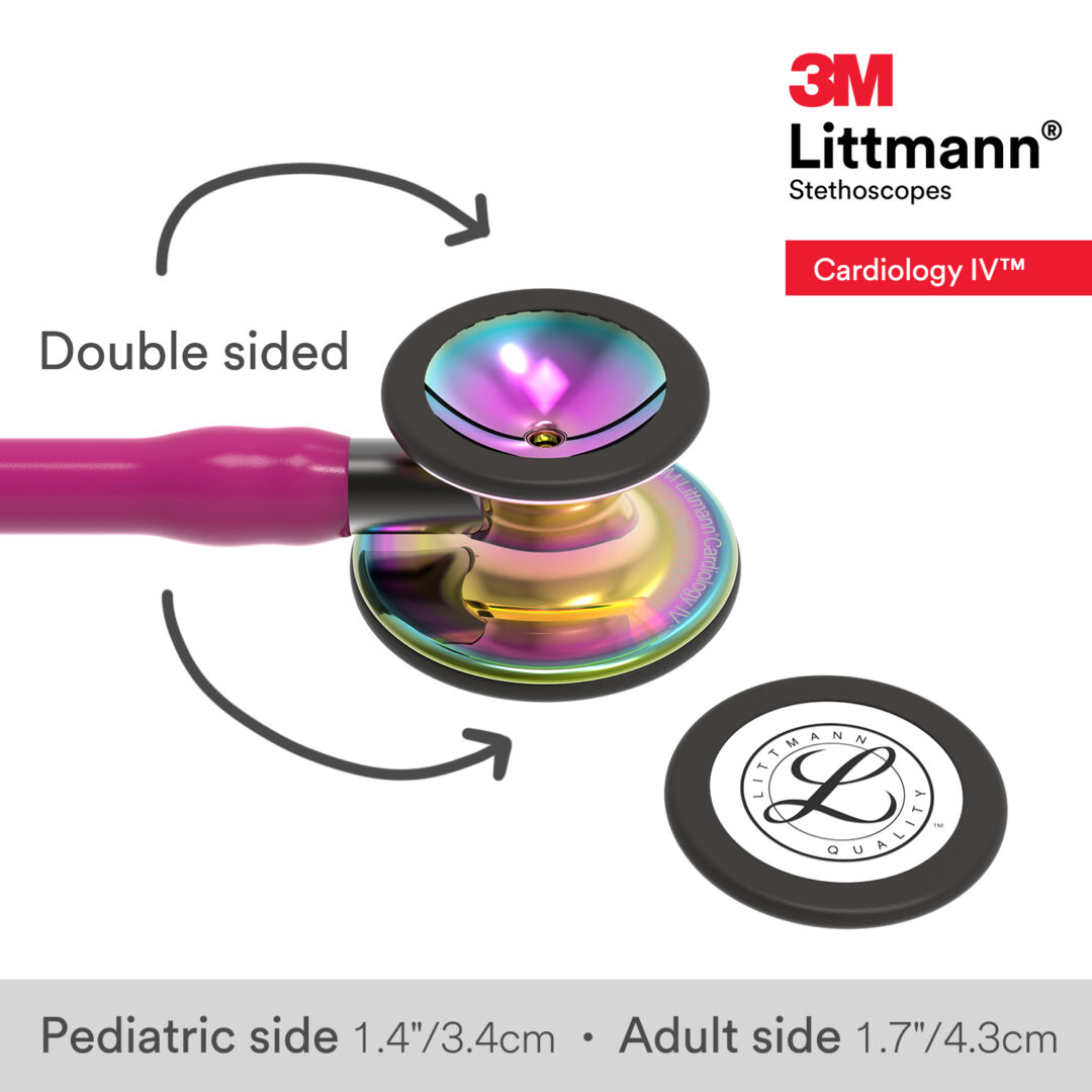 Littmann Cardiology IV - Raspberry - Rainbow Finish Stethoscope