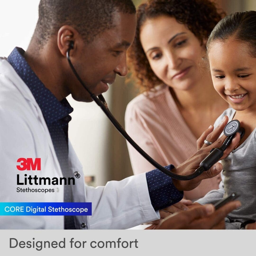 Littmann® CORE Digital Stethoscope - High Polish Rainbow & Black Stethoscope