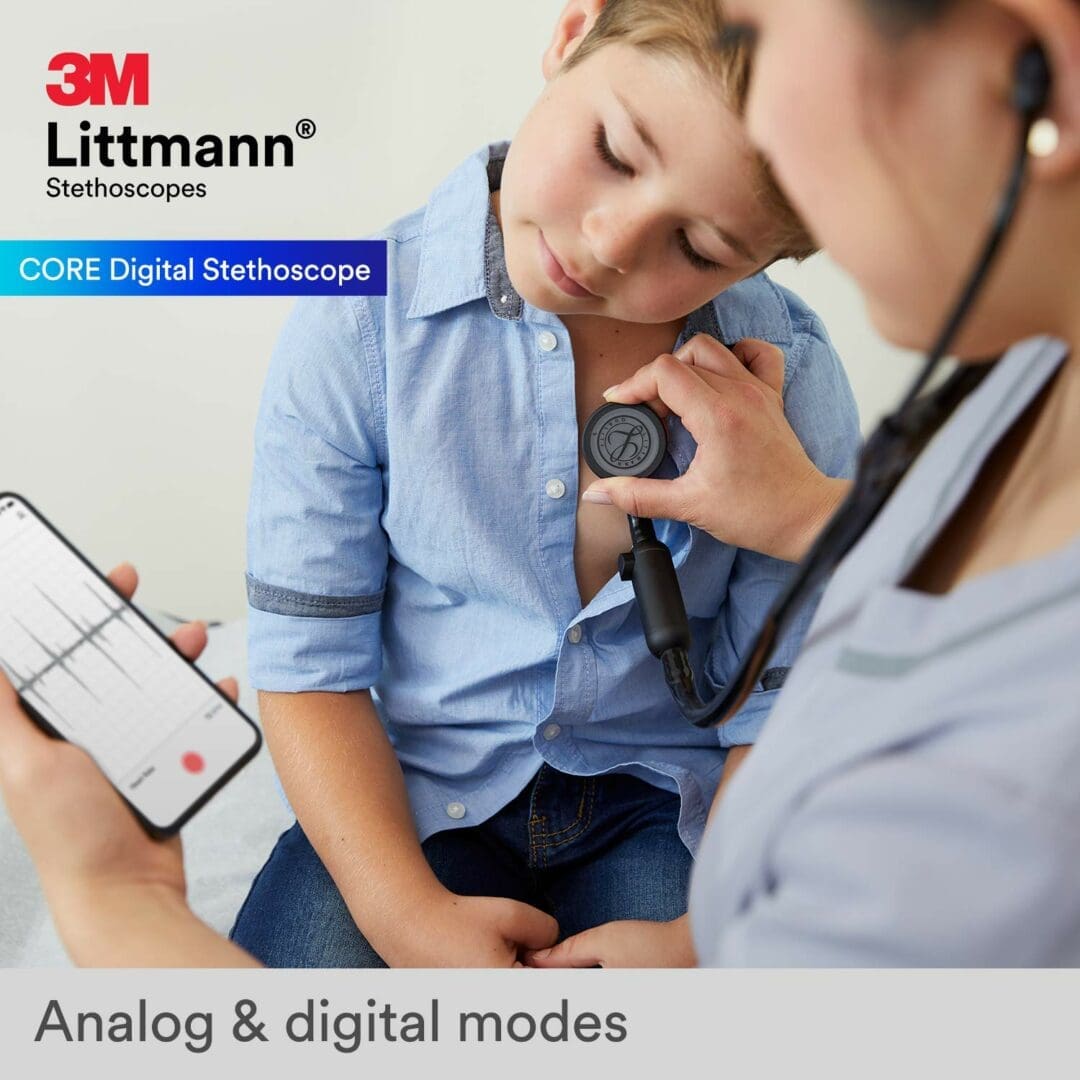 Littmann® CORE Digital Stethoscope - High Polish Rainbow & Black Stethoscope