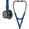 Littmann Cardiology IV Stethoscope in Navy Blue with High Polish Smoke Finish, featuring advanced diagnostics for critical care environments, dual-sided chestpiece, and a 7-year warranty.