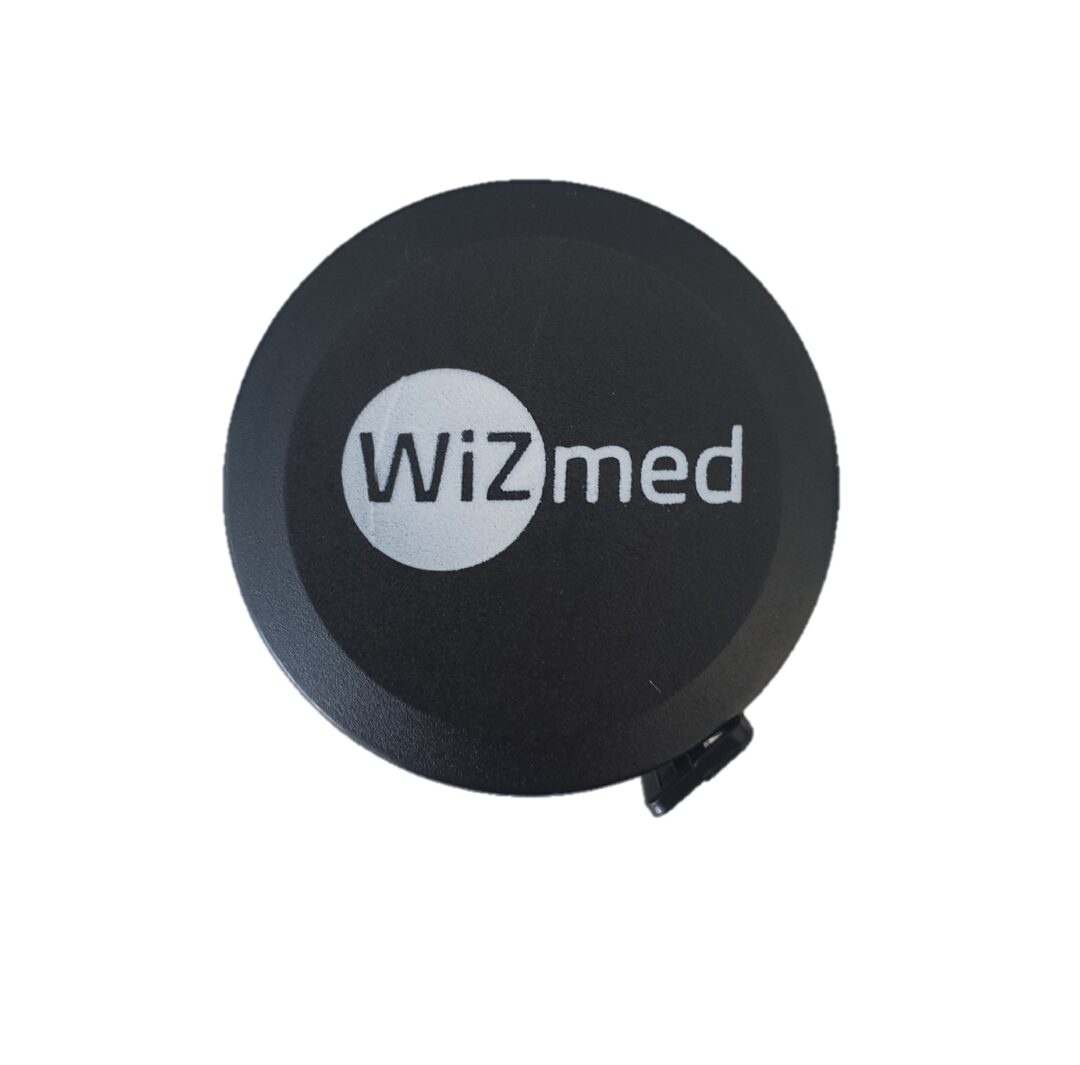 WiZmed retractable measuring tape in stylish black, 1/4 inch wide by 60 inches long, dual marked in centimeters and inches.