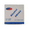 Box of 200 ready-to-use alcohol swabs with absorbent fibre-free wipes saturated with 70% isopropyl alcohol, 30mm x 30mm pads