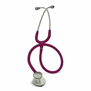 Burgundy 3M Littmann Lightweight II S.E. Stethoscope with tunable diaphragm and dual-sided chestpiece for medical professionals