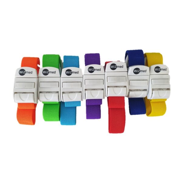 Premium quality elastic tourniquet for emergency bleeding control, portable and reusable, 63cm long and 2.5cm wide