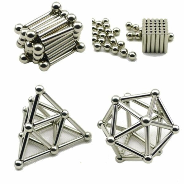 Atomz Magnets Fidget Toy - Silver Sticks