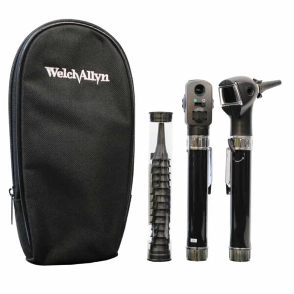 Welch Allyn Pocket Junior Diagnostic Set with bright halogen light and durable case for medical professionals