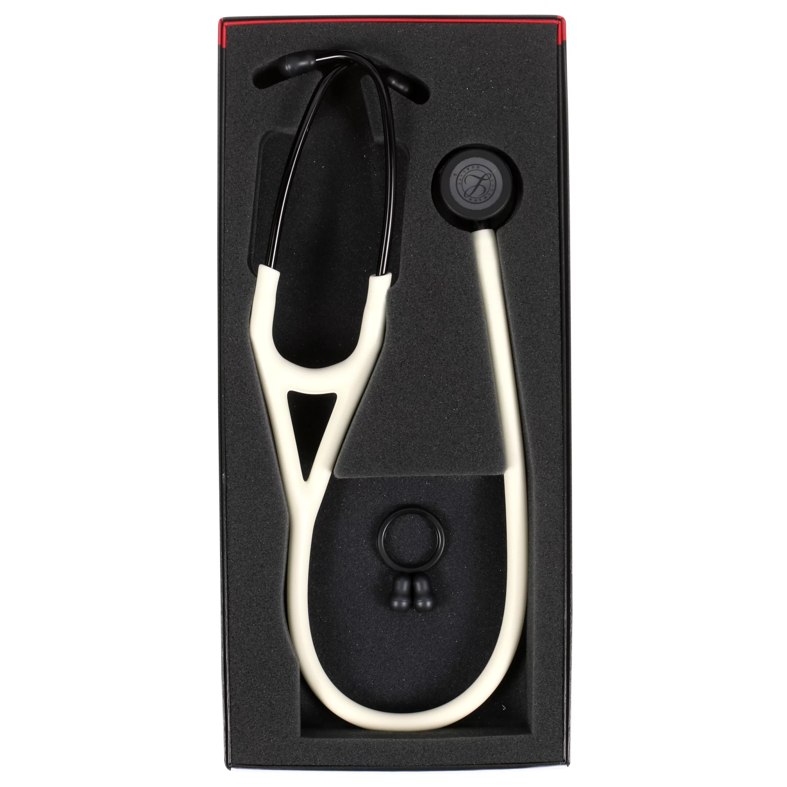 3M™ Littmann® Cardiology IV™ Diagnostic Stethoscope, 6186C, Black Matte-finish Chestpiece, Alabaster Tube