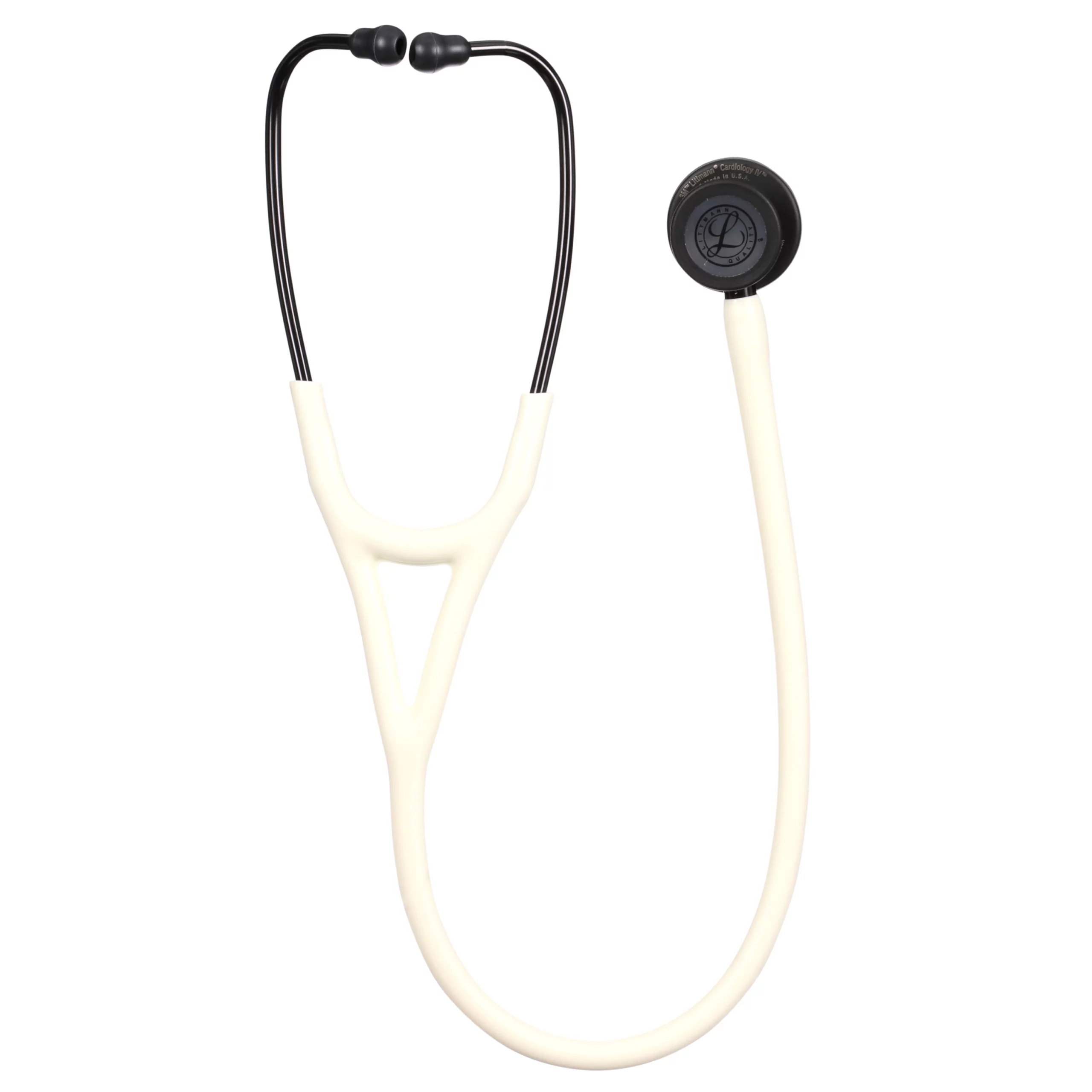 3M™ Littmann® Cardiology IV™ Diagnostic Stethoscope, 6186C, Black Matte-finish Chestpiece, Alabaster Tube