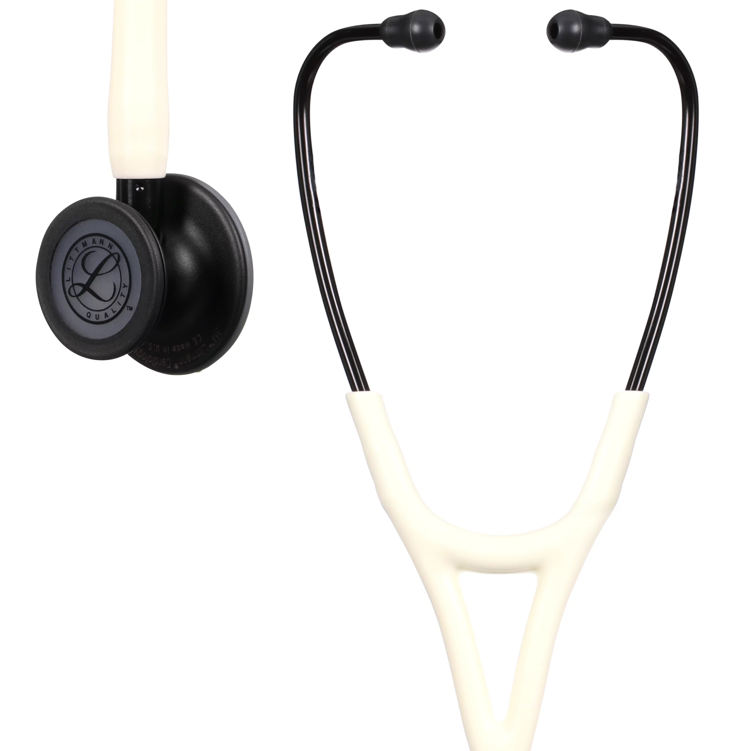3M™ Littmann® Cardiology IV™ Diagnostic Stethoscope, 6186C, Black Matte-finish Chestpiece, Alabaster Tube