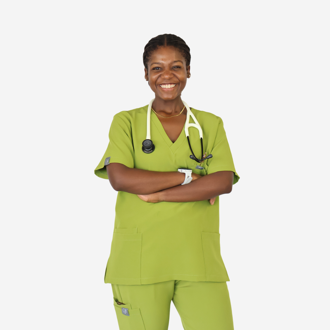 Healthcare professional wearing WiZscrubs Comfort 2.0